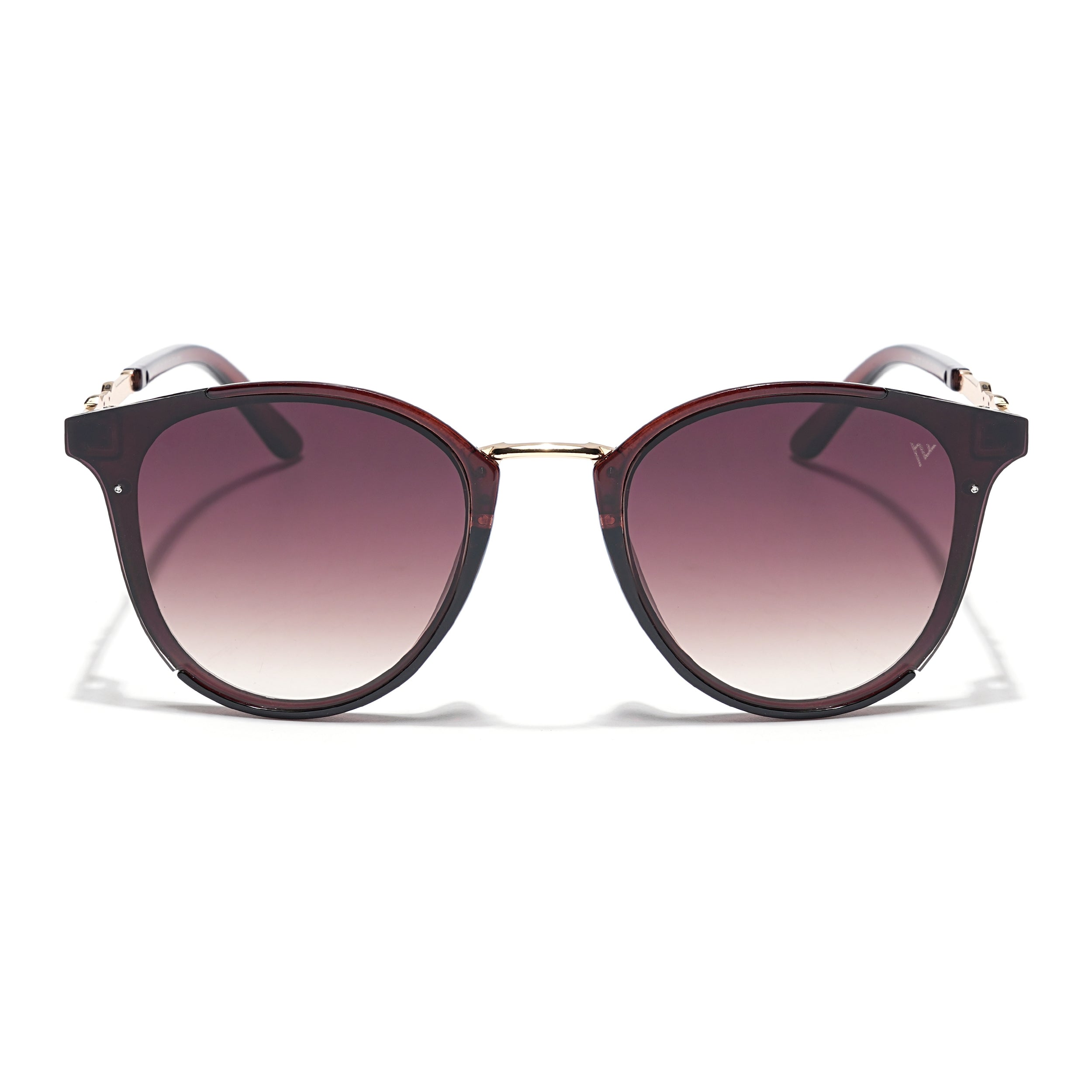Vista | Cateye Sunglasses (Brown & Clear Lens | Dark Brown Frame - MG3188)