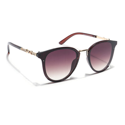 Vista | Cateye Sunglasses (Brown & Clear Lens | Dark Brown Frame - MG3188)