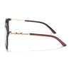 Vista | Cateye Sunglasses (Brown & Clear Lens | Dark Brown Frame - MG3188)