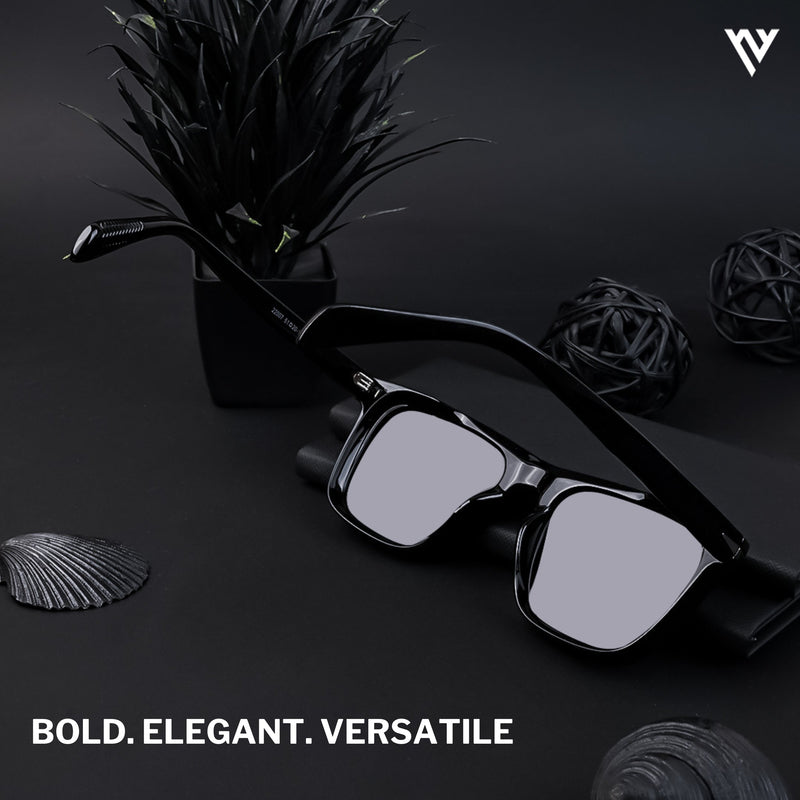 Black Polarized Wayfarer Sunglasses - PMG4186