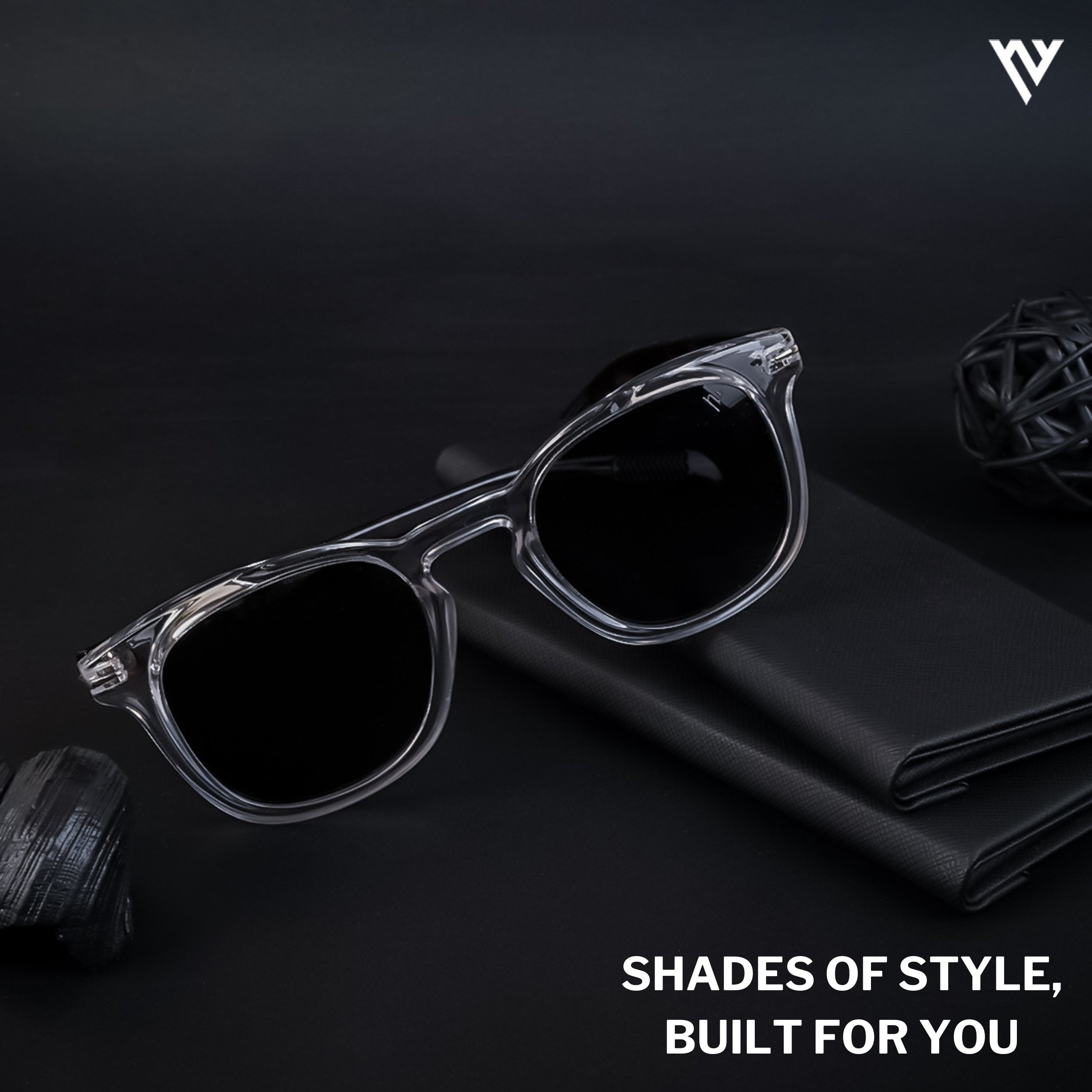Galactic Glam | Transparent Polarized Wayfarer Sunglasses - PMG4192