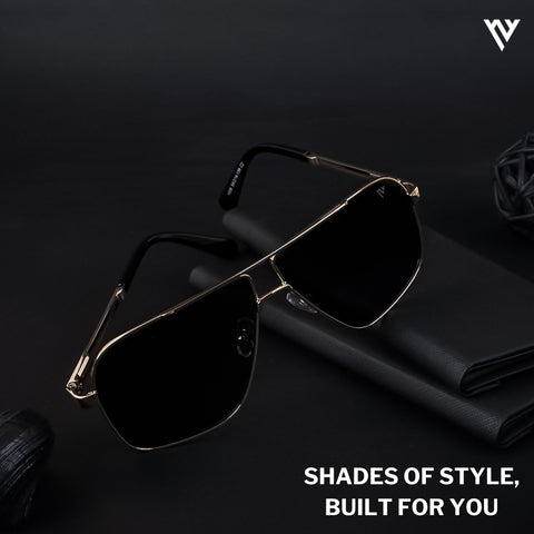 Black Polarized Wayfarer Sunglasses - PMG4202