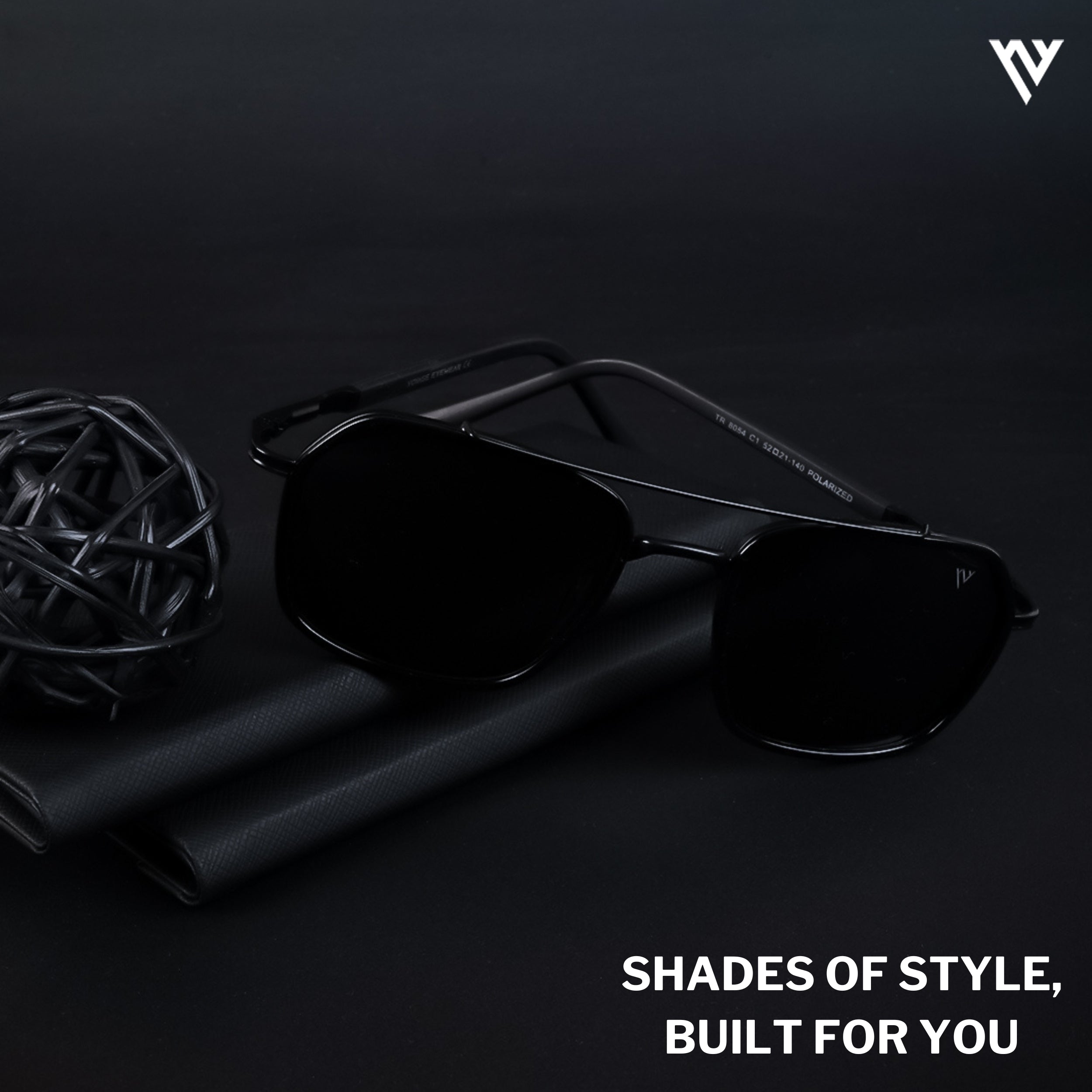 Voyage Exclusive Black Polarized Wayfarer Sunglasses for Men & Women - PMG4207