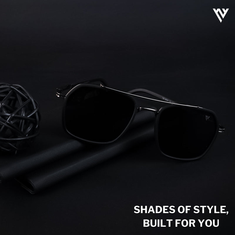 Black Polarized Wayfarer Sunglasses - PMG4208