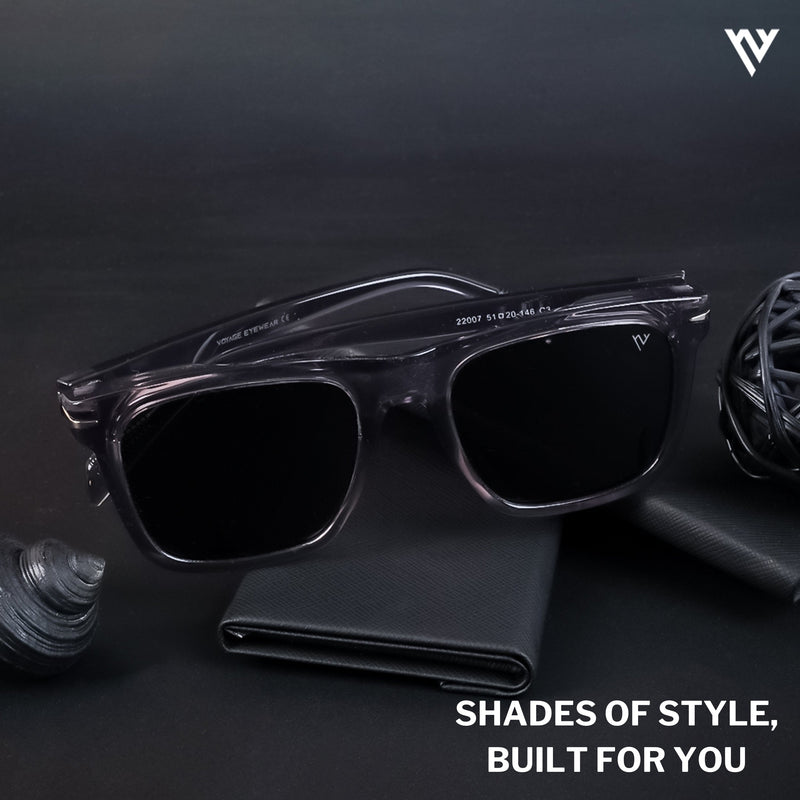 Black Polarized Wayfarer Sunglasses - PMG4188
