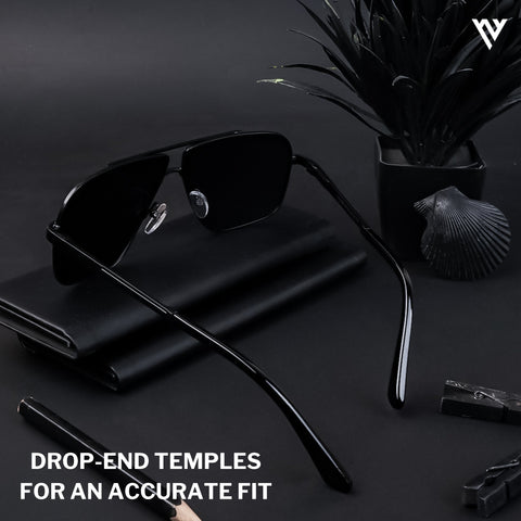 Black Polarized Wayfarer Sunglasses - PMG4203