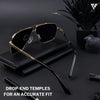Black Polarized Wayfarer Sunglasses - PMG4202
