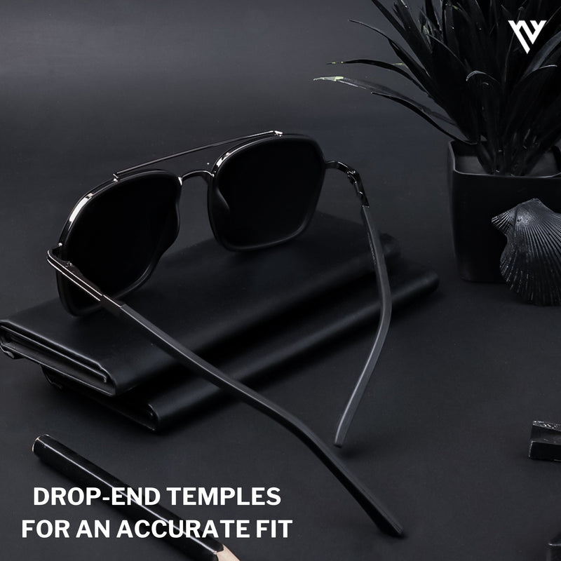 Black Polarized Wayfarer Sunglasses - PMG4208