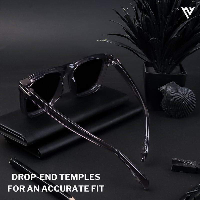 Black Polarized Wayfarer Sunglasses - PMG4188