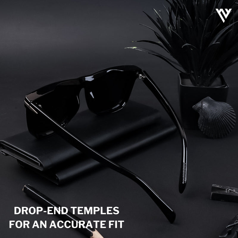 Black Polarized Wayfarer Sunglasses - PMG4186