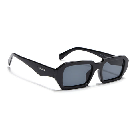 Nuvé | Black Rectangle Sunglasses | MG7344
