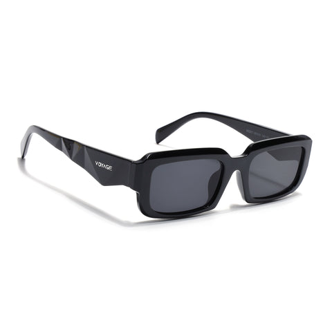 Nuvé | Black Rectangle Sunglasses | MG7344