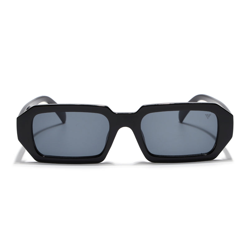 Nuvé | Black Rectangle Sunglasses | MG7344
