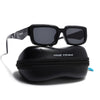 Nuvé | Black Rectangle Sunglasses | MG7344