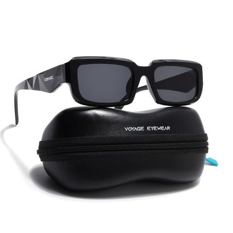 Nuvé | Black Rectangle Sunglasses | MG7344
