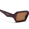 Nuvé | Brown Rectangle Sunglasses | MG7346