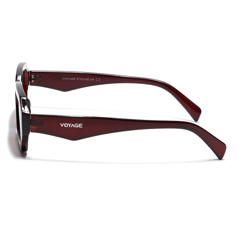 Nuvé | Brown Rectangle Sunglasses | MG7346
