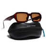 Nuvé | Brown Rectangle Sunglasses | MG7346