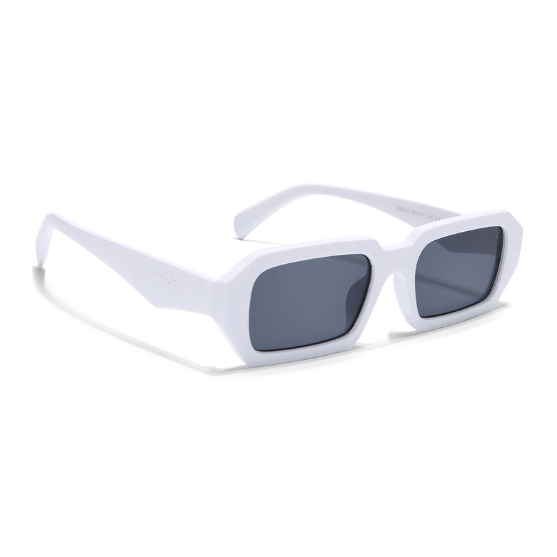 Nuvé | White Rectangle Sunglasses | MG7348