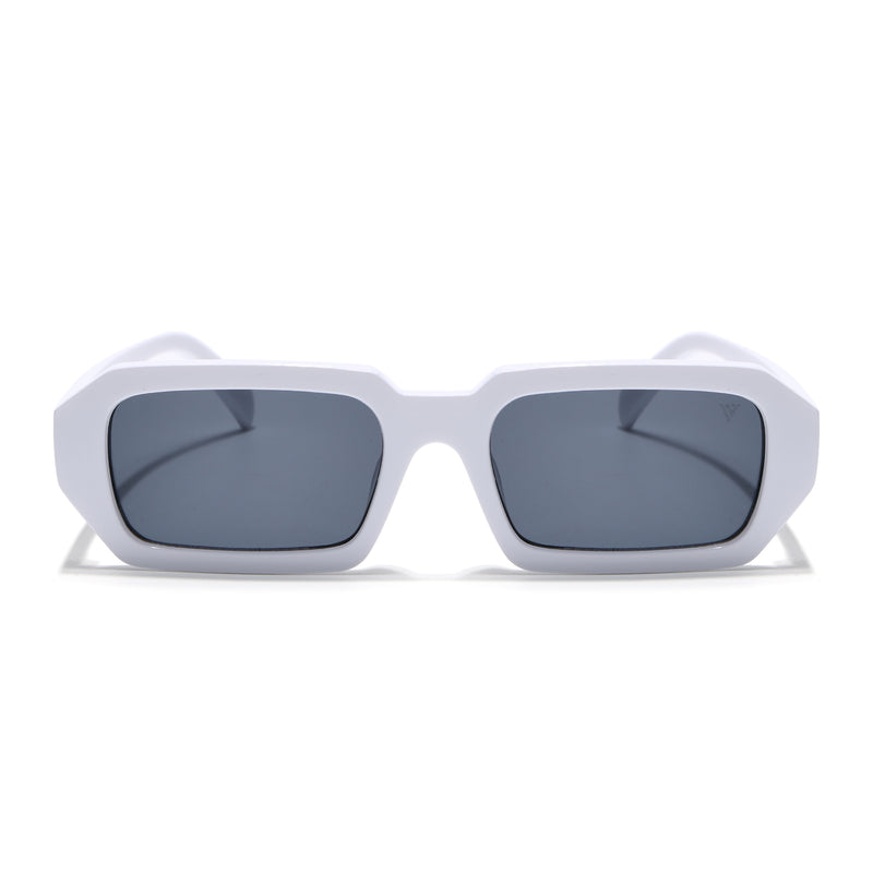 Nuvé | White Rectangle Sunglasses | MG7348
