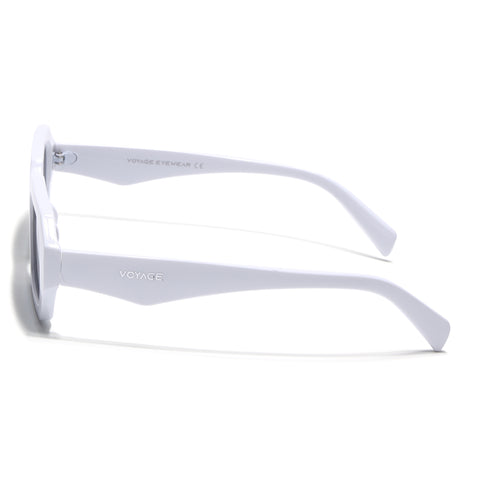 Nuvé | White Rectangle Sunglasses | MG7348
