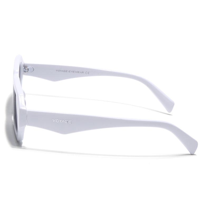 Nuvé | White Rectangle Sunglasses | MG7348