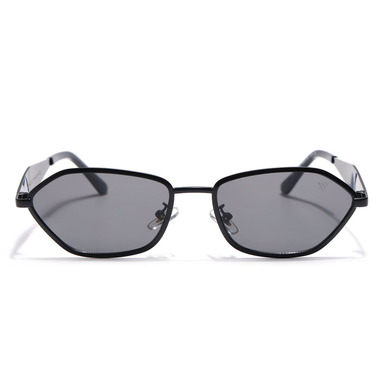 Oval Sunglasses (Black Lens | Black Frame - MG9146)