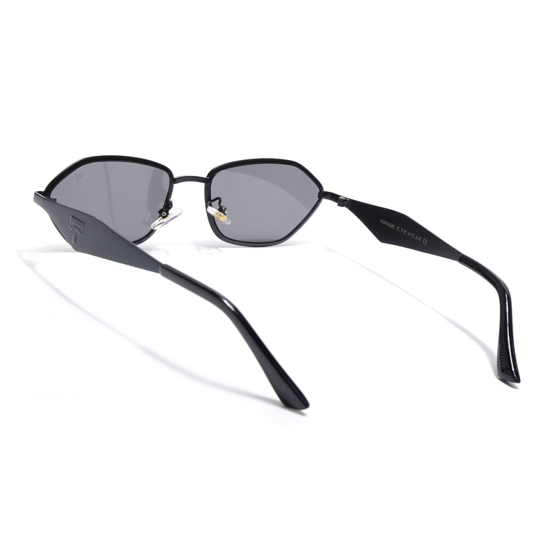 Oval Sunglasses (Black Lens | Black Frame - MG9146)