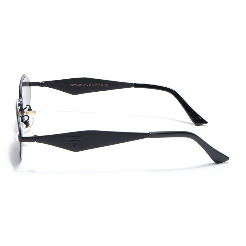 Oval Sunglasses (Black Lens | Black Frame - MG9146)
