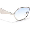 Oval Sunglasses (Blue & Clear Lens | Silver Frame - MG9147)