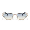Oval Sunglasses (Grey & Brown Lens | Golden Frame - MG9148)