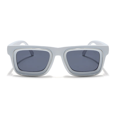 Smuggler | White & Silver Unisex Sunglasses | Black Lens - MG6425
