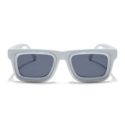 Smuggler | White & Silver Unisex Sunglasses | Black Lens - MG6425