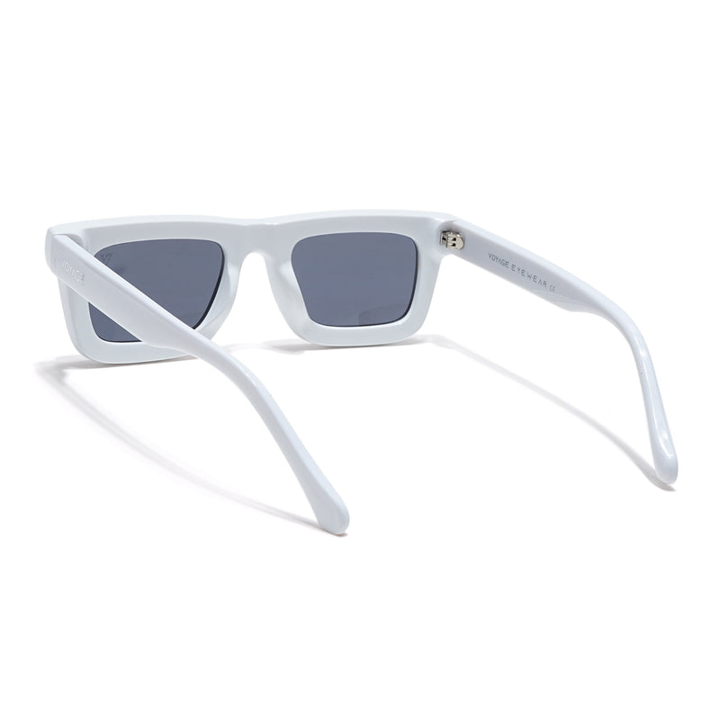 Smuggler | White & Silver Unisex Sunglasses | Black Lens - MG6425