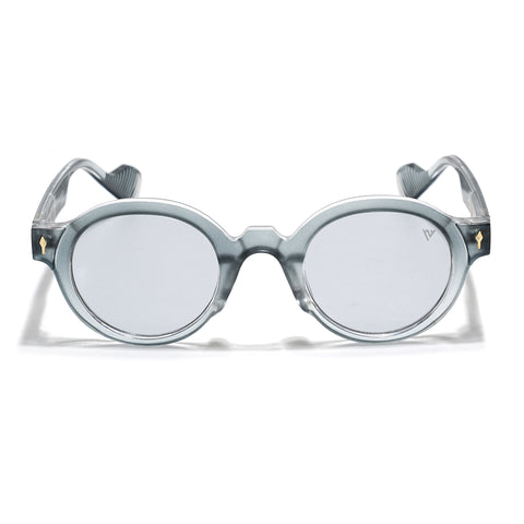 Round Sunglasses for Men & Women (Grey Lens | Transparent Grey Frame - MG7672)