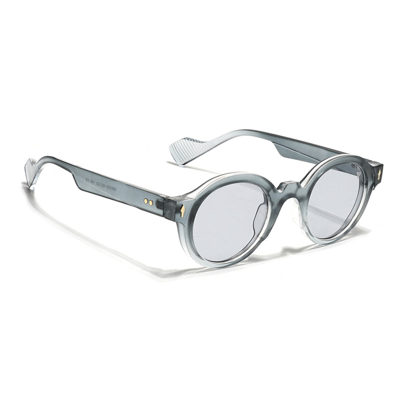 Round Sunglasses for Men & Women (Grey Lens | Transparent Grey Frame - MG7672)