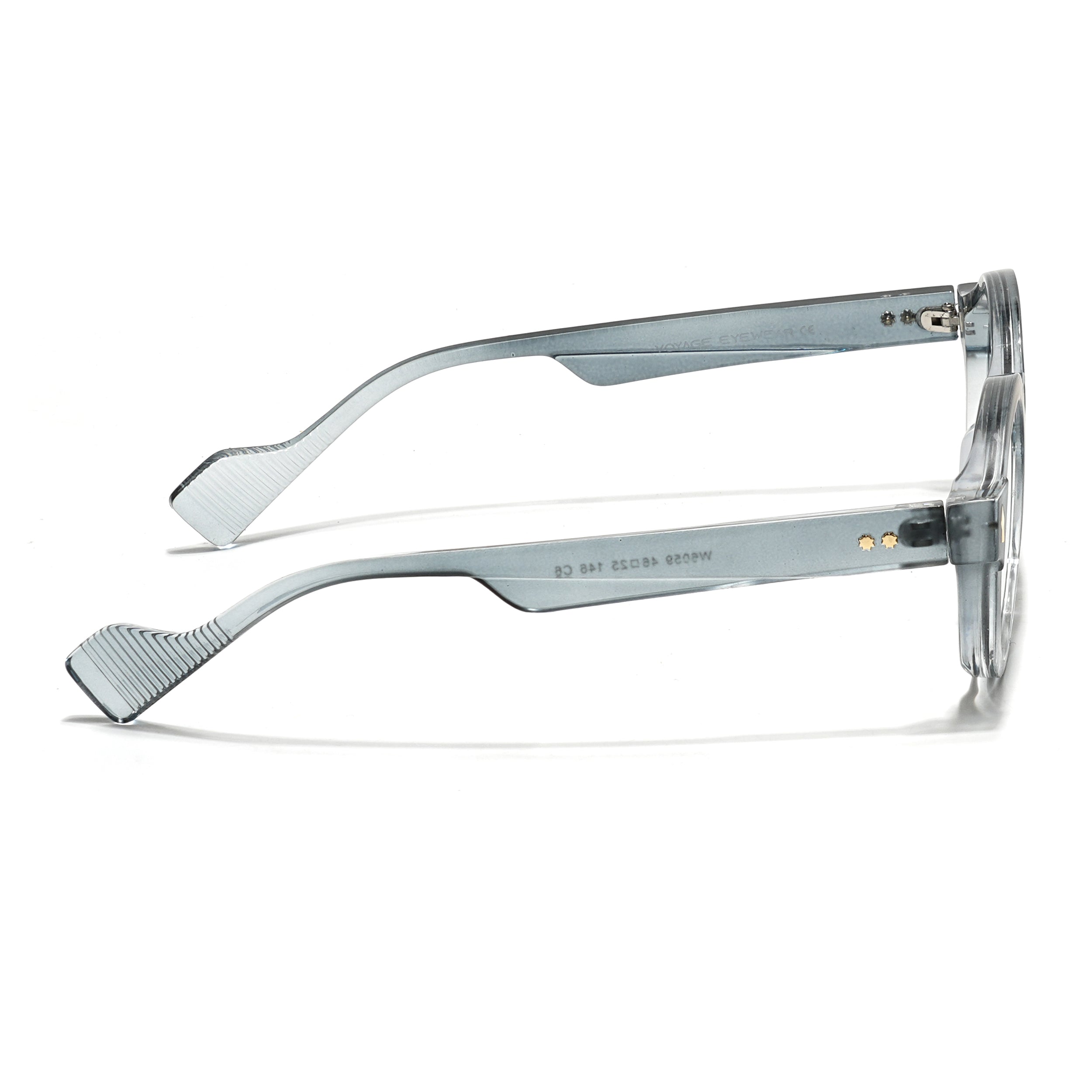 Round Sunglasses for Men & Women (Grey Lens | Transparent Grey Frame - MG7672)