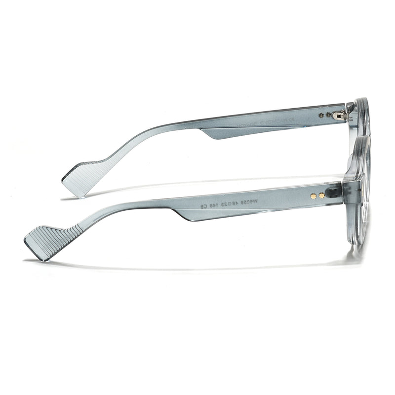 Round Sunglasses for Men & Women (Grey Lens | Transparent Grey Frame - MG7672)