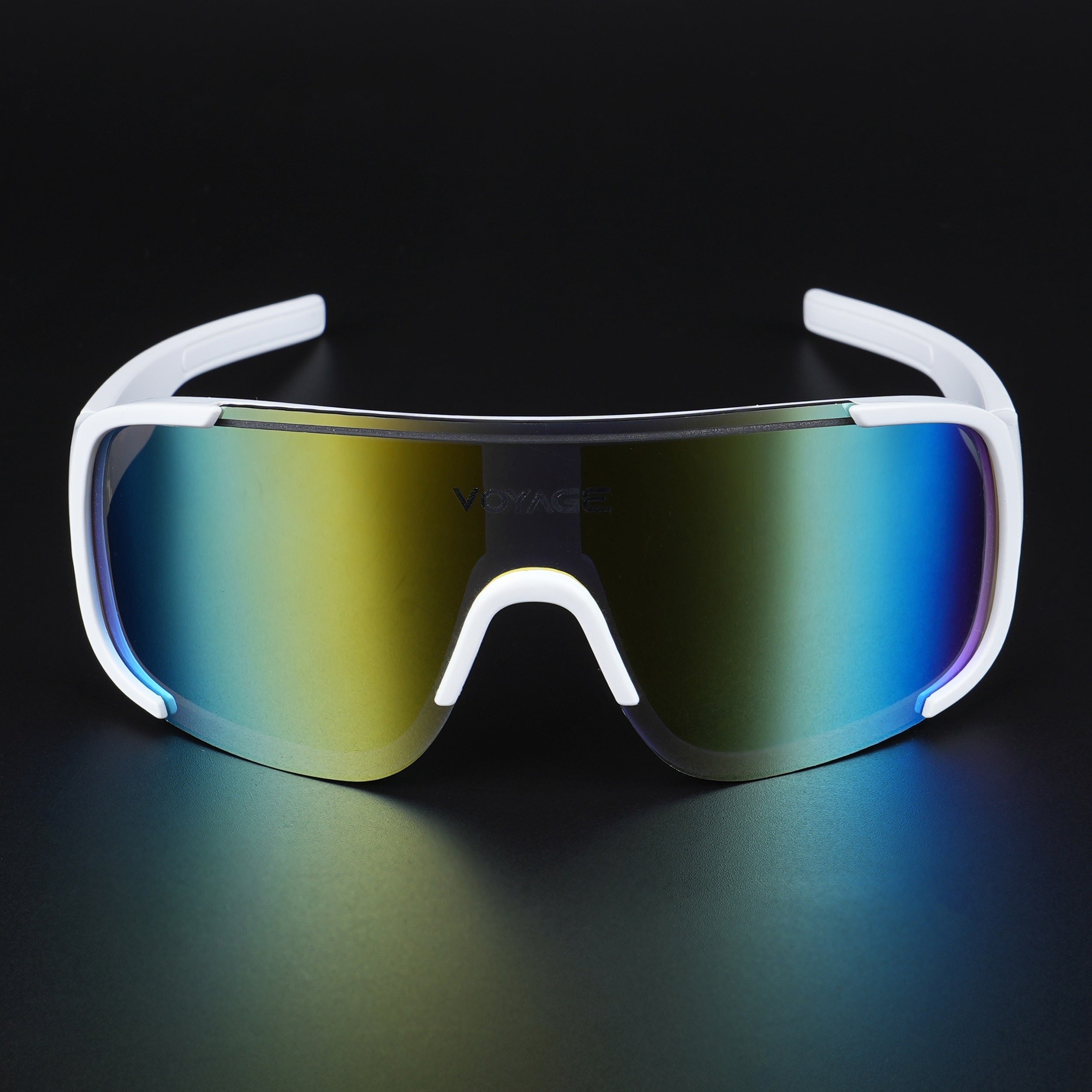 Drift Sunglasses (Multicolor Lens | White Frame - MG5519)