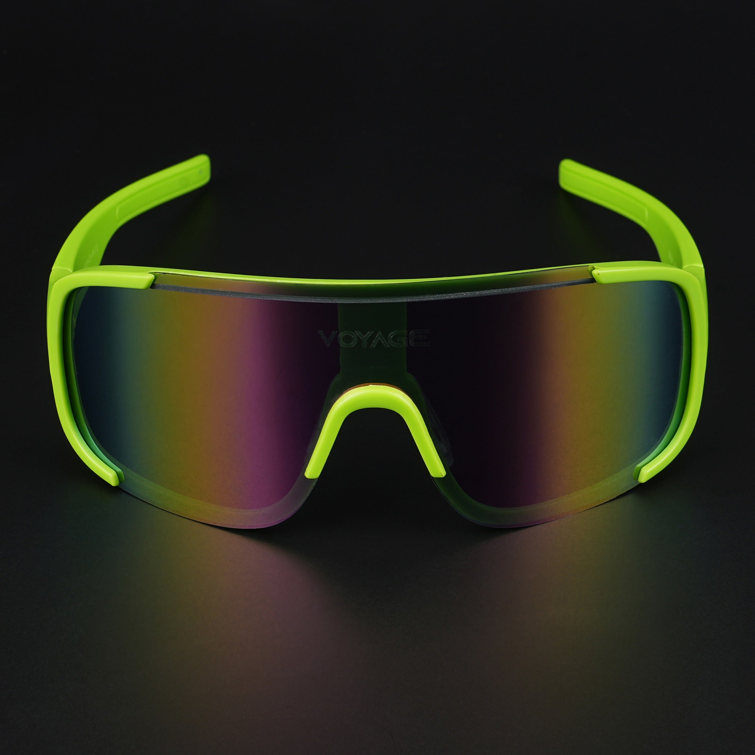 Drift Sunglasses (Multicolor Lens | Green Frame - MG5518)
