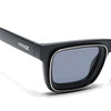 Smuggler | Matte Black & Silver Unisex Sunglasses | Black Lens - MG6421