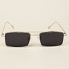 Rectangle Sunglasses (Black Lens | Silver Frame  - MG5192)