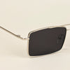Rectangle Sunglasses (Black Lens | Silver Frame  - MG5192)