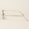 Rectangle Sunglasses (Black Lens | Silver Frame  - MG5192)