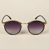 Round Sunglasses (Grey & Clear Lens | Golden Frame  - MG5206)