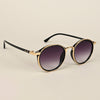 Round Sunglasses (Grey & Clear Lens | Golden Frame  - MG5206)