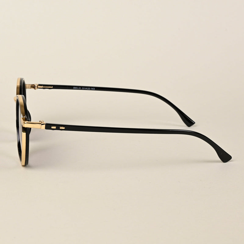 Round Sunglasses (Grey & Clear Lens | Golden Frame  - MG5206)