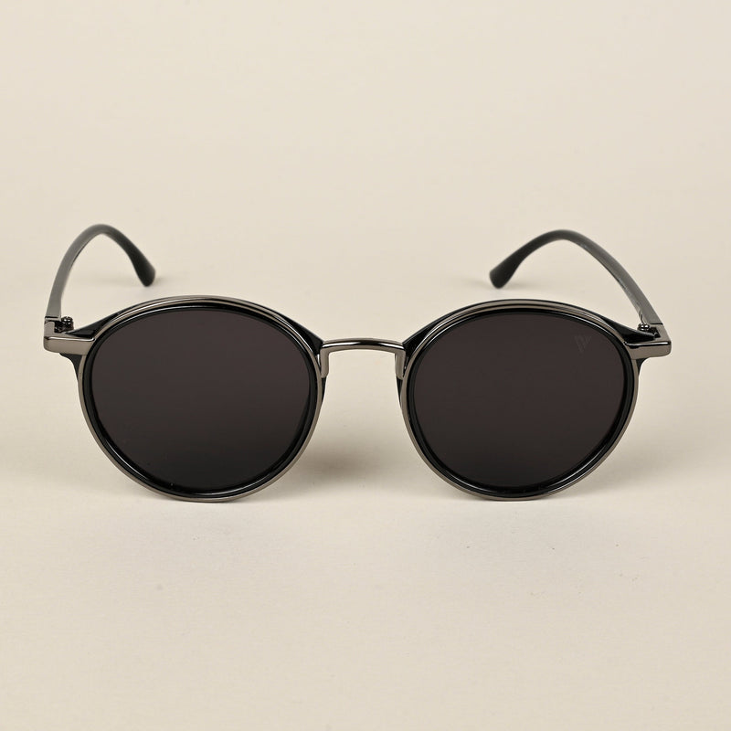 Round Sunglasses (Black Lens | Grey Frame  - MG5207)