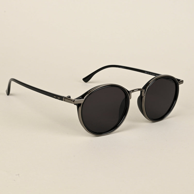 Round Sunglasses (Black Lens | Grey Frame  - MG5207)