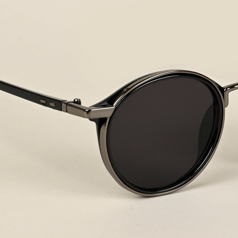 Round Sunglasses (Black Lens | Grey Frame  - MG5207)
